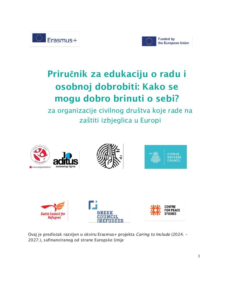 Priručnik za edukaciju o radu i osobnoj dobrobiti: Kako se mogu dobro brinuti o sebi? - 8